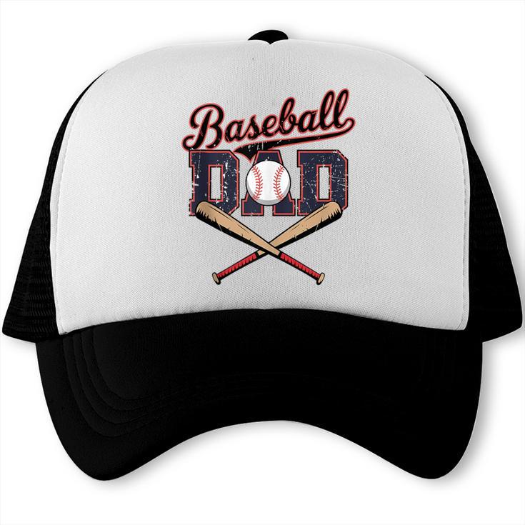 Vintage Baseball Dad For Game Day Father's Day Toddler Kids Trucker Cap Vintage Baseball Dad For Game Day Father's Day Toddler Kids Trucker Cap