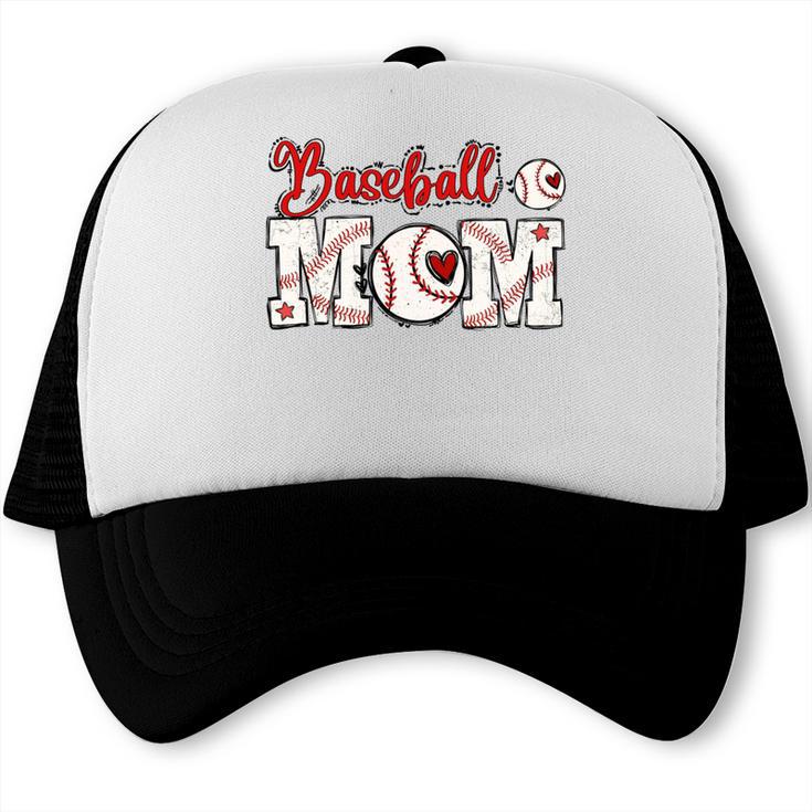 Vintage Baseball Mom Sports Fan Love Heart Trucker Cap Vintage Baseball Mom Sports Fan Love Heart Trucker Cap