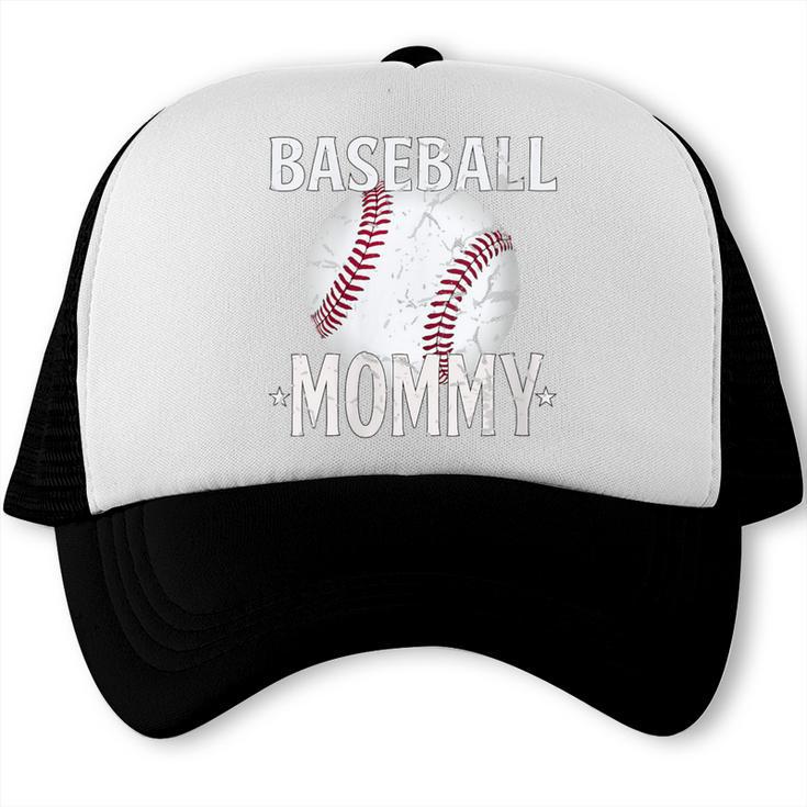 Vintage Baseball Mommy Mother's Day Sports Lover Mom Trucker Cap