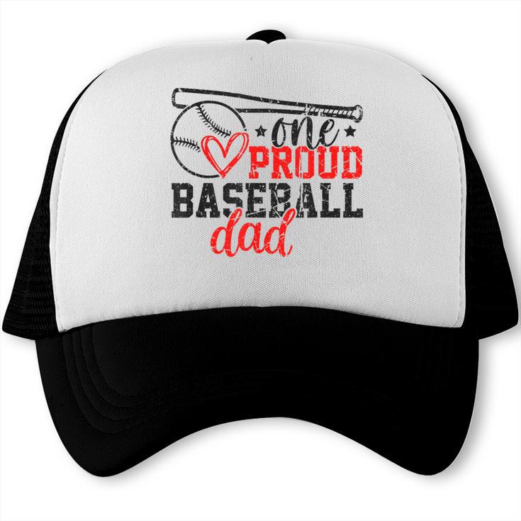 Vintage One Proud Baseball Dad Sporty Humor Trucker Cap