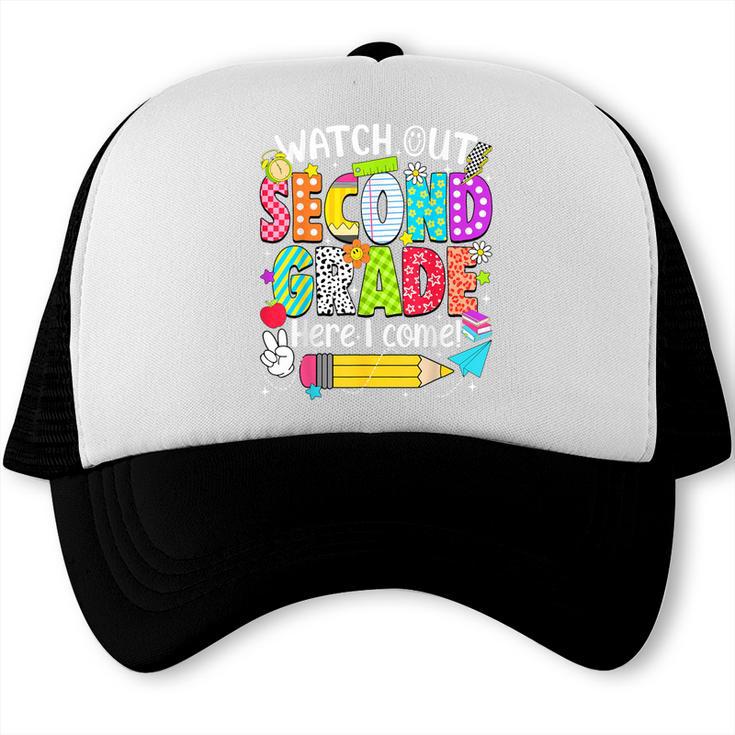 Watch Out Second Grade Here I Come Back To School Boys Girls Trucker Cap