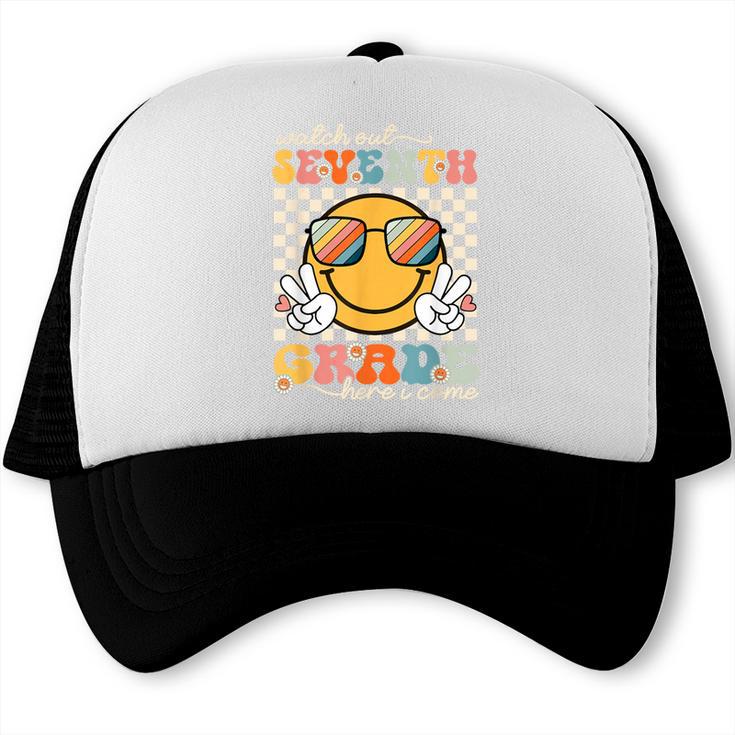 Watch Out Seventh Grade Here I Come Back To School 7th Grade Trucker Cap