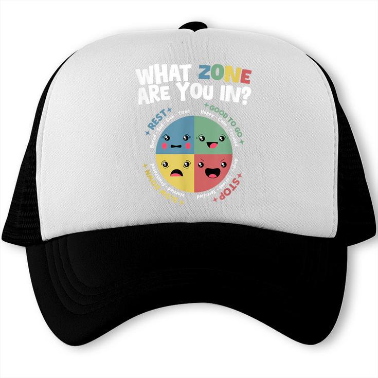Zones Of Regulation School Counselor Back To School Emotion Trucker Cap