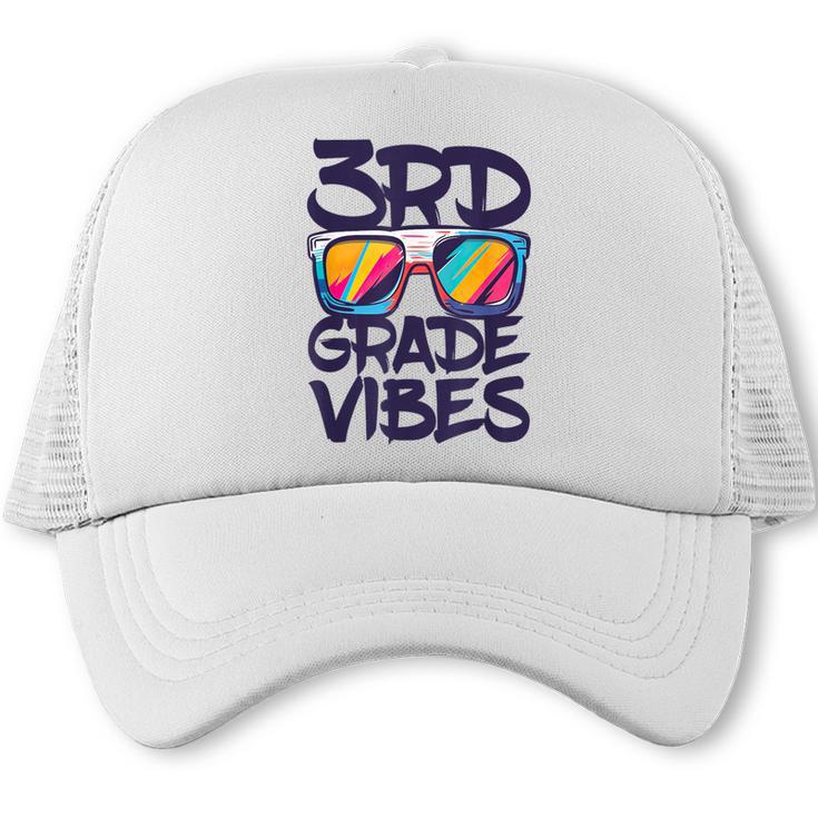 3rd Grade Vibes Shirt Back To School Third Grade Boy Girl Trucker Cap