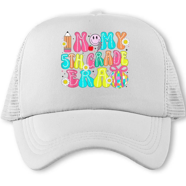 In My 5th Grade Era Coquette Bow Back To School Fifth Grade Trucker Cap