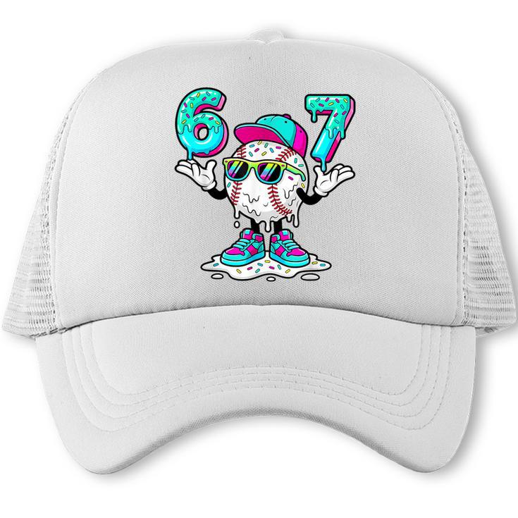 67 Baseball Drip Ice Cream 67 Baseball Men Boy Kids Trucker Cap