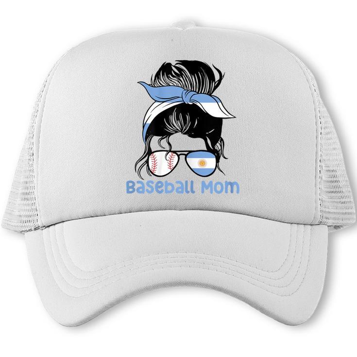 Argentina Baseball Mom Messy Bun Trucker Cap