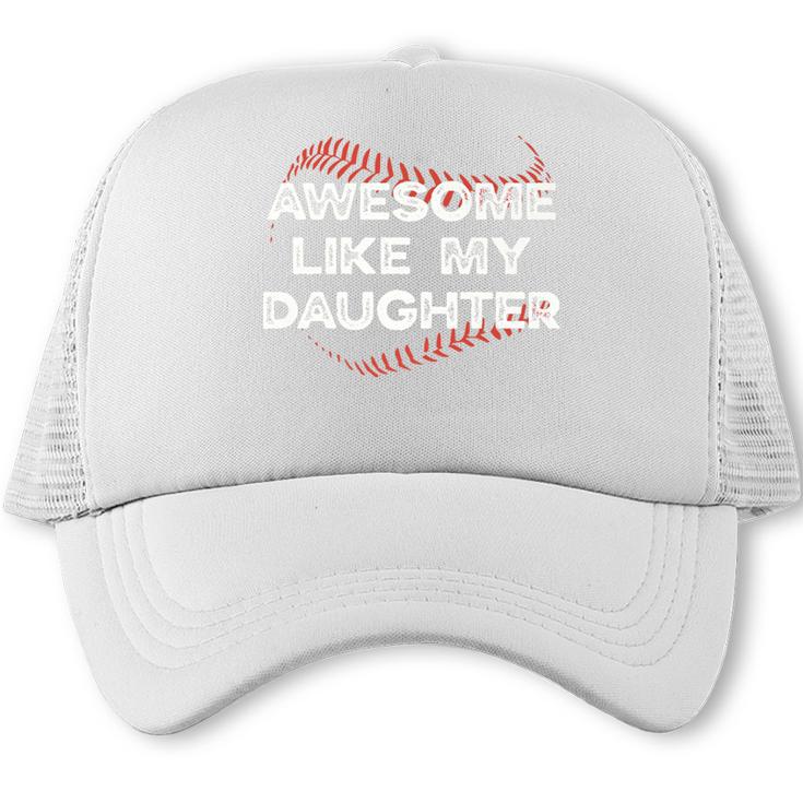Awesome Like My Daughter Baseball Dad Premium Trucker Cap