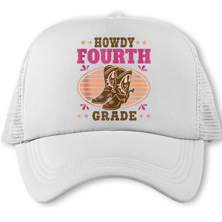 Back To School Howdy Fourth Grade Girls Trucker Cap