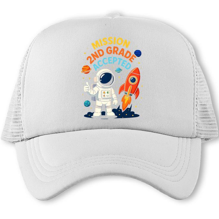 Back To School Mission Second 2nd Grade Accepted Astronaut Premium Tri-Blend Trucker Cap
