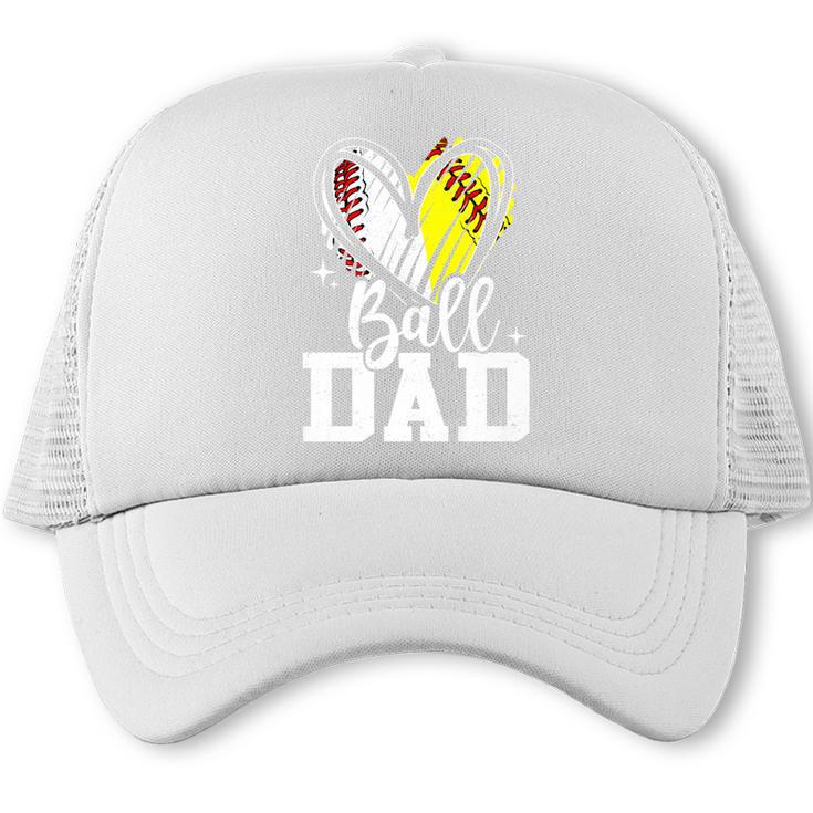 Ball Dad Softball Baseball Dad Daddy Premium Trucker Cap