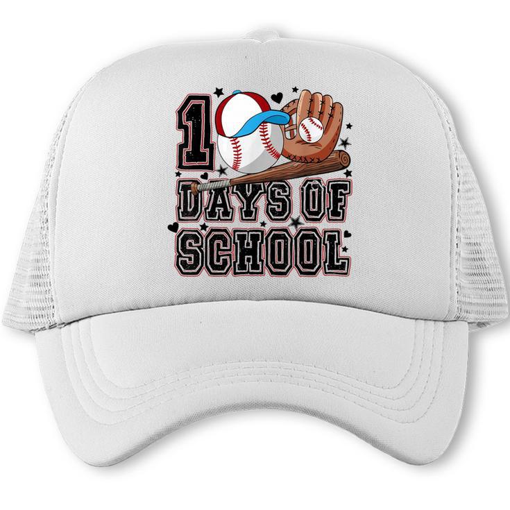 Baseball 100 Days Of School Happy 100th Day Teachers Kids Trucker Cap