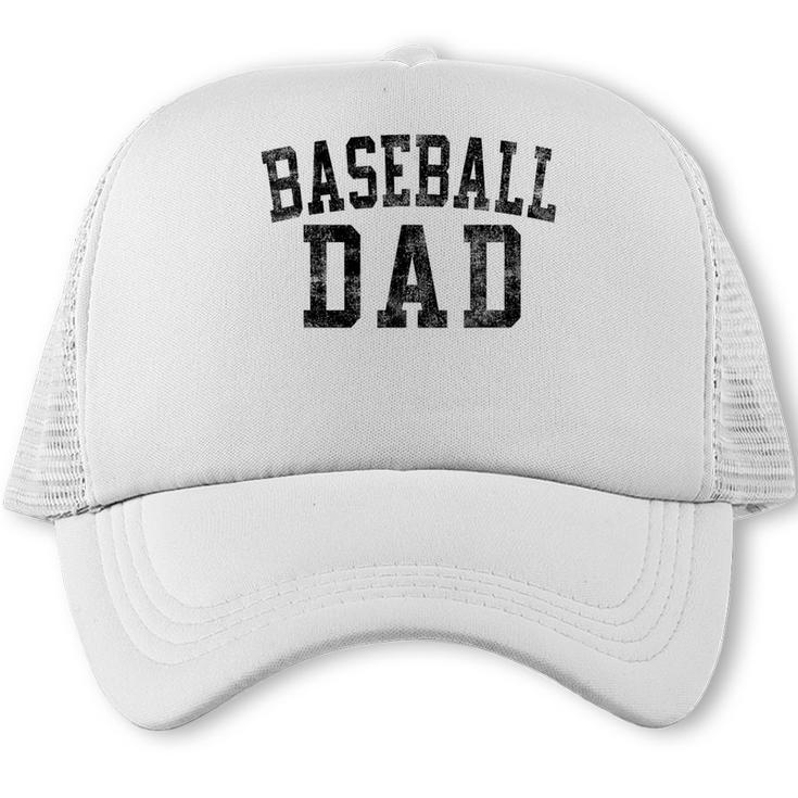 Baseball Dad Birthday Classic Bold Font Baseball Daddy Trucker Cap