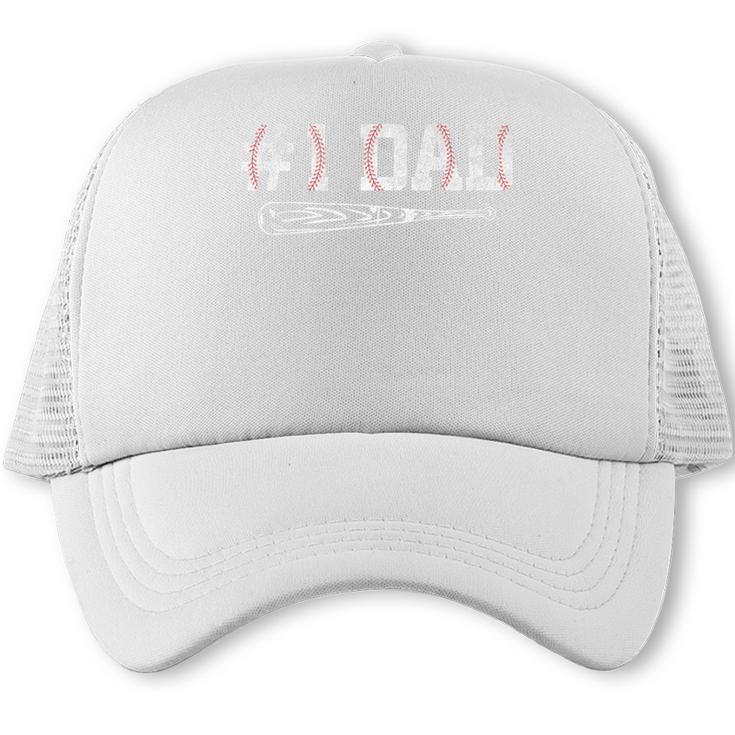 Baseball Dad Daddy Father's Day Number One Baseball Dad Premium Trucker Cap