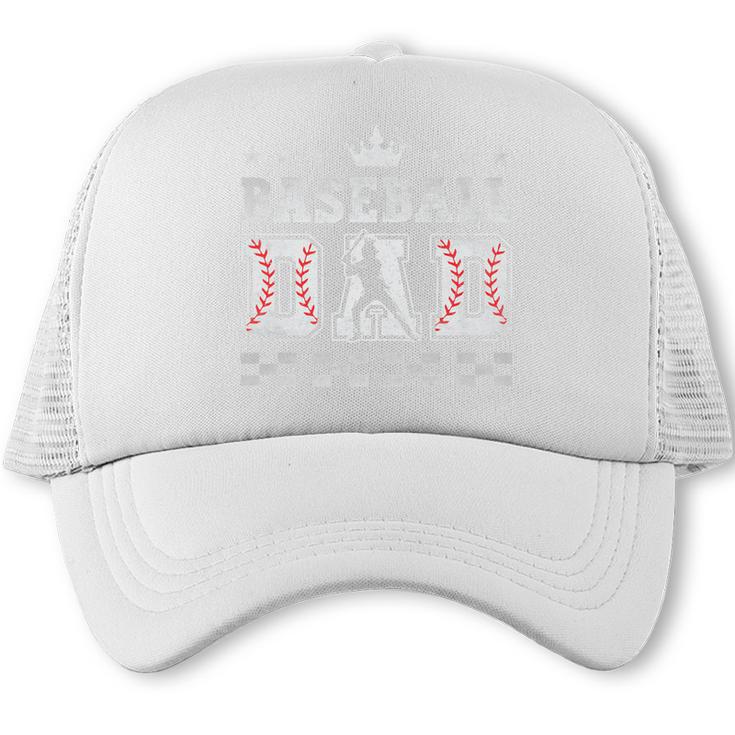 Baseball Dad Father's Day Baseball Father Retro Vintage Premium Trucker Cap