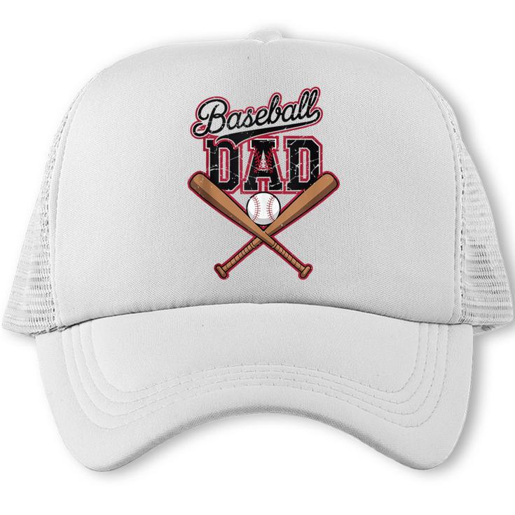 Baseball Dad Fathers Day Game Day Toddler Kids Sport Lovers Trucker Cap