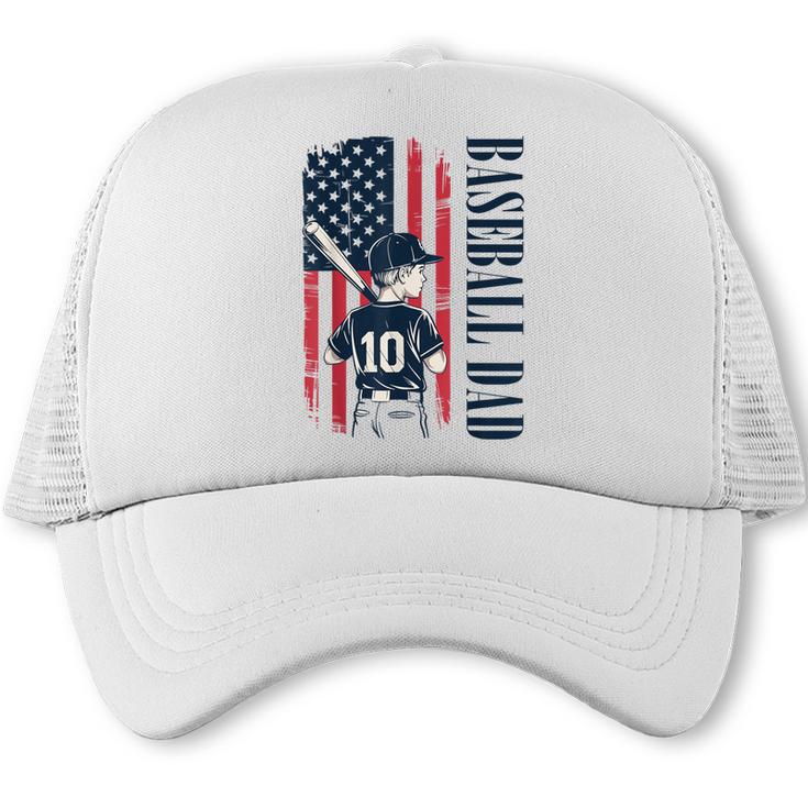 Baseball Dad Flag Tee I Raised Mine Ballpark Dad Trucker Cap