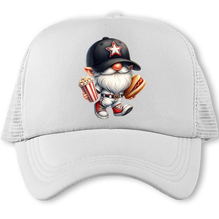 Baseball Dad Gnome Grandpa For Men Baseball Hot Dog Trucker Cap