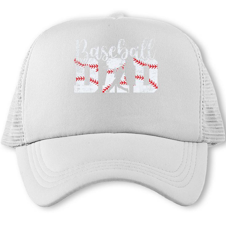 Baseball Dad Happy Fathers Day For Men Boys Baseball Lovers Premium Trucker Cap