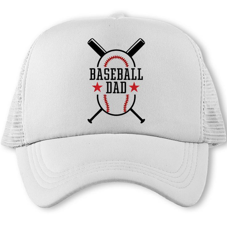 Baseball Dad Happy Fathers Day Wife Daughter Son Game Day Trucker Cap