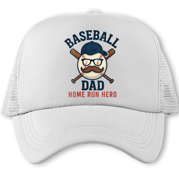 Baseball Dad Home Run Hero For Sports Dad Coach Trucker Cap