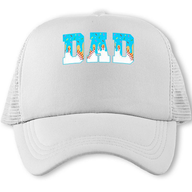 Baseball Dad Ice Cream Drip Happy Fathers Day Premium Trucker Cap