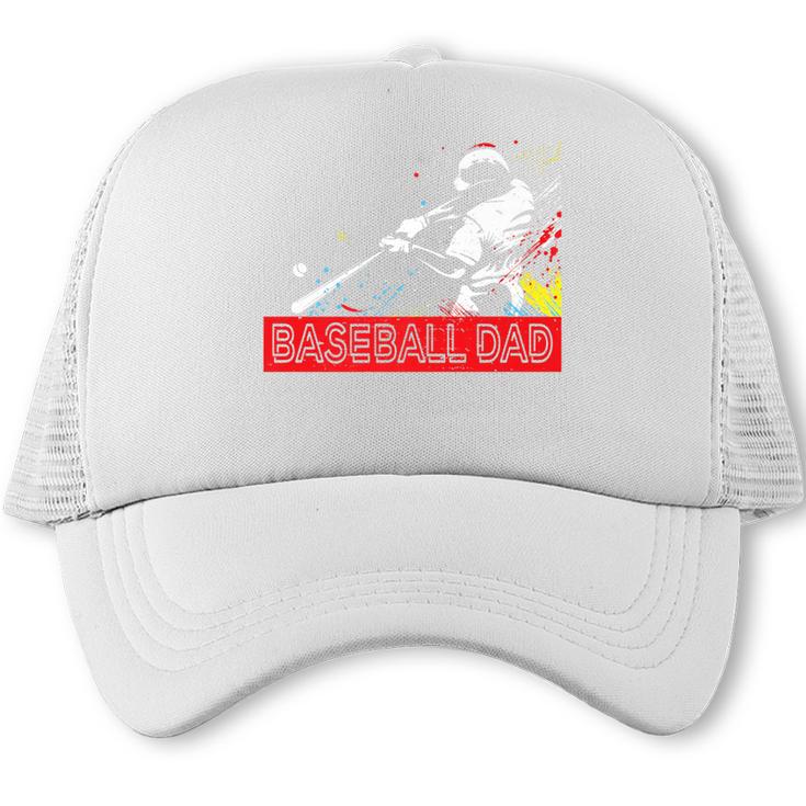 Baseball Dad Baseball Pop Art Baseball Sport Team Premium Trucker Cap