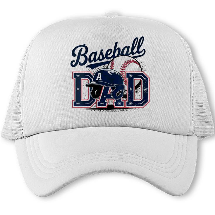 Baseball Dad Proud Fathers Sports Gear Trucker Cap