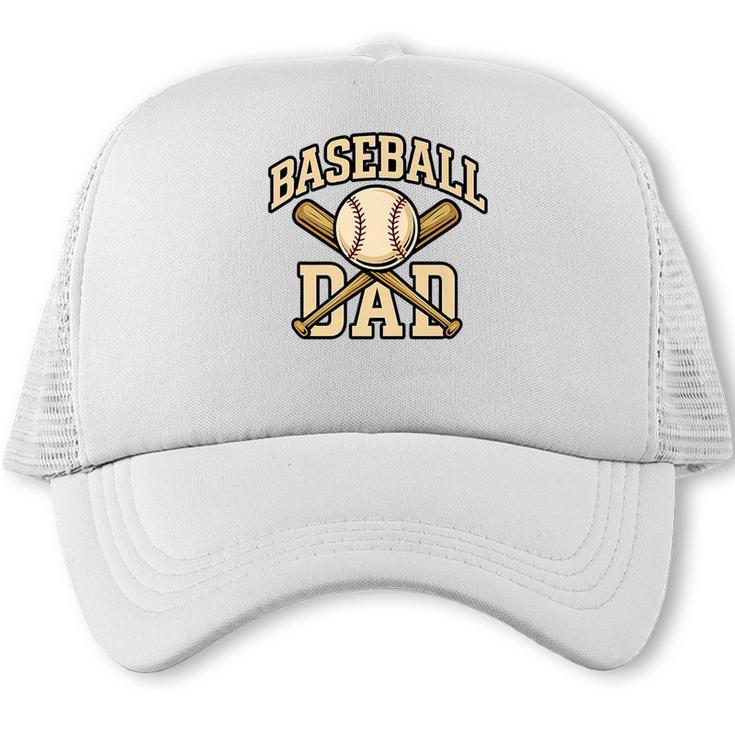 Baseball Dad Sports With Bats And Ball Graphic Premium Trucker Cap
