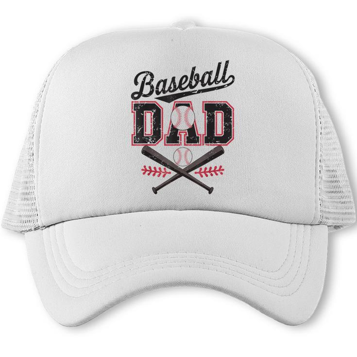 Baseball Daddy Father's Day Baseball Season Vintage Game Day Trucker Cap