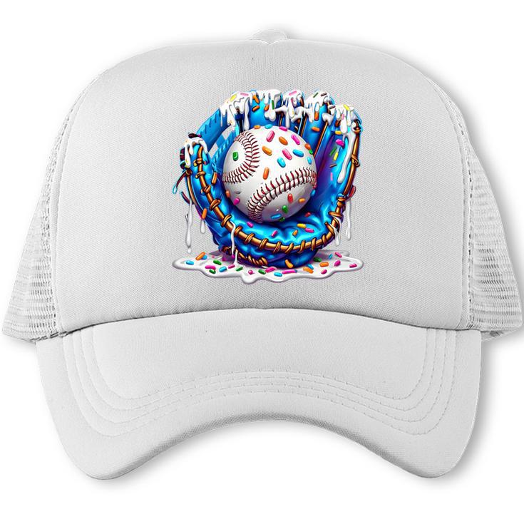 Baseball Drip For Boys Ice Cream Drip Youth Baseball Boys Premium Tri-Blend Trucker Cap
