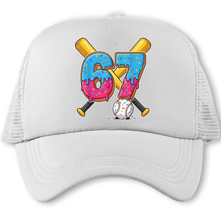 Baseball Drip Number 67 Player 67th Birthday Meme Gen Alpha Trucker Cap