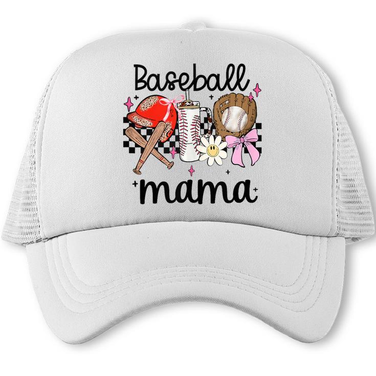 Baseball Mama Baseball Mom Cute T-Ball Mom Ballpark Mom Trucker Cap