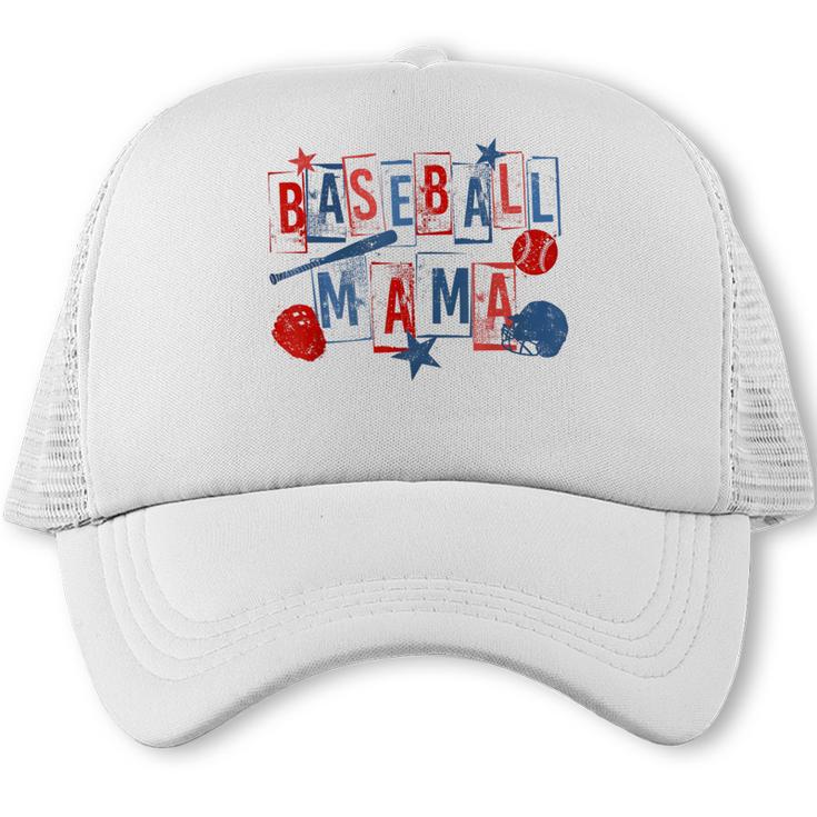 Baseball Mama Mom Mother Vintage Game Day Trucker Cap
