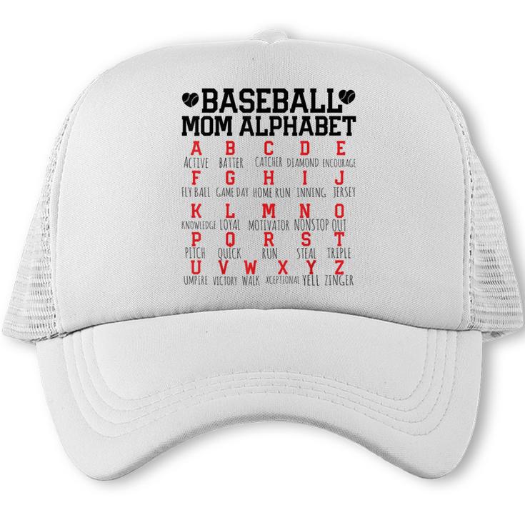 Baseball Mom Alphabet Trucker Cap