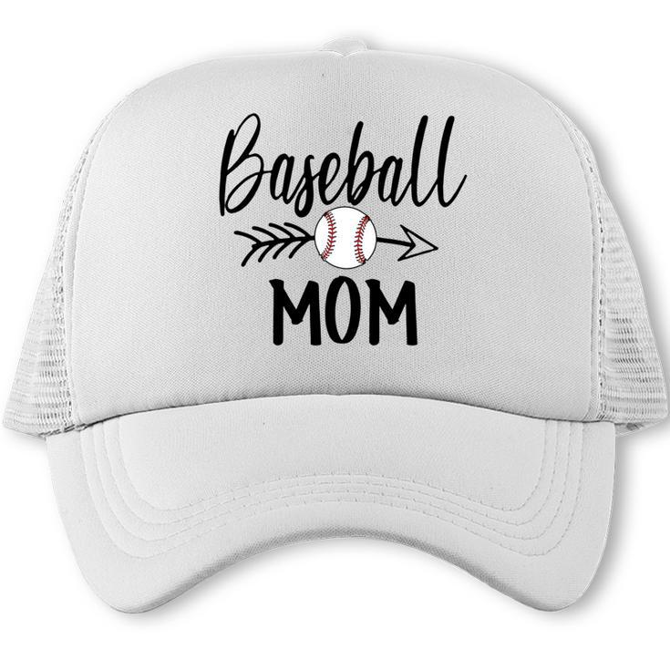 Baseball Mom Cute Arrow Father's Mother's Xmas Day Trucker Cap