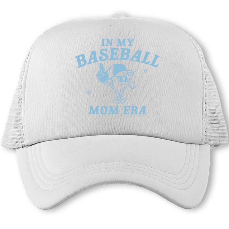 In My Baseball Mom Era Retro Game Day Mama Groovy Season Trucker Cap