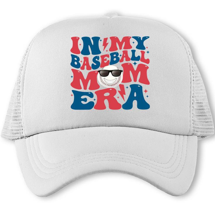 In My Baseball Mom Era Smile Face Retro Trucker Cap