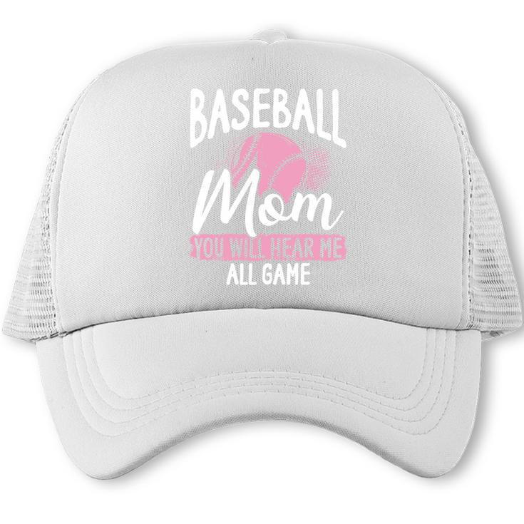 Baseball Mom Baseball Gloves Bat Baseball Player Trucker Cap