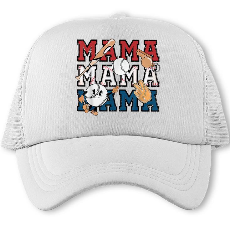 Baseball Mom Baseball Mama Game Day School Sport Trucker Cap