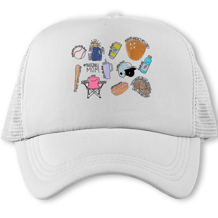 Baseball Mom Baseball Mama Trucker Cap