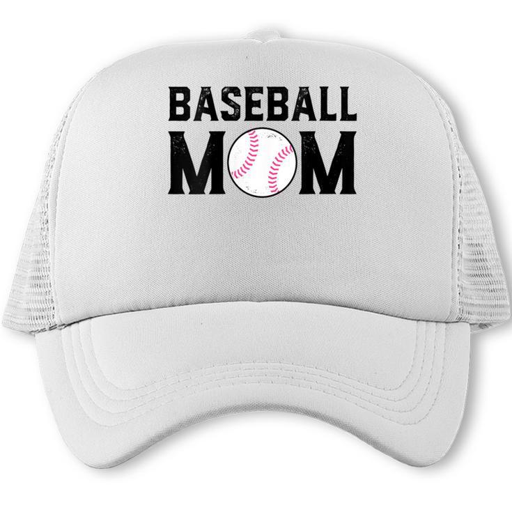 Baseball Mom Mommy Mama Mother's Day Women Retro Ball Sports Trucker Cap
