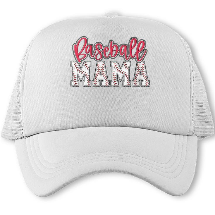 Baseball Mom Pink Baseball Mama Matching Family Daughter Trucker Cap