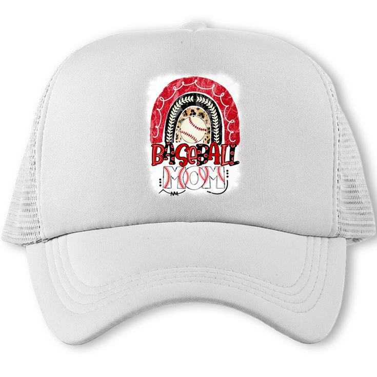 Baseball Mom Rainbow Boho Mommy Premium Trucker Cap