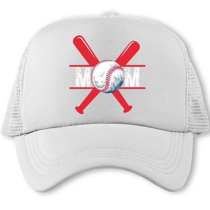 Baseball Mom Red Trucker Cap
