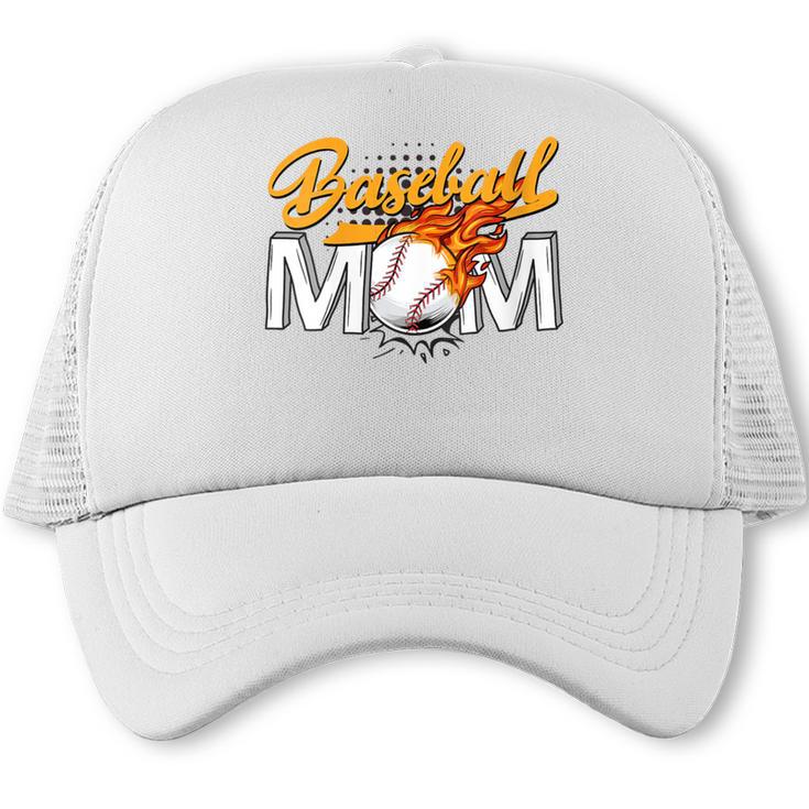 Baseball Mom Sports Graphic Novelty Trucker Cap