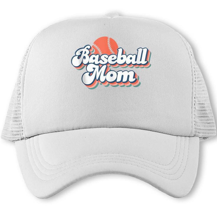 Baseball Mom And Sweet For Moms Vintage Font Trucker Cap