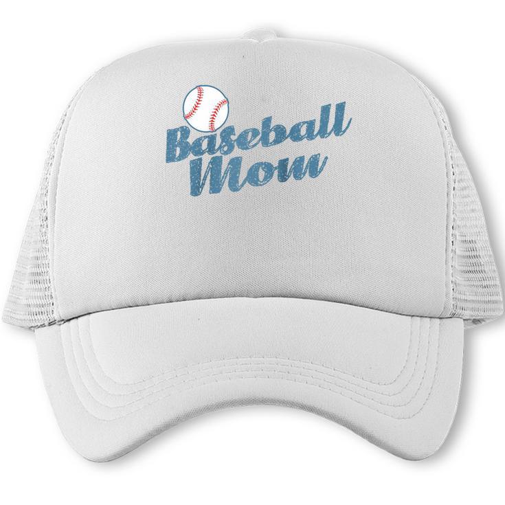 Baseball Mom Team Ball Sports Fan Raglan Baseball Tee Trucker Cap
