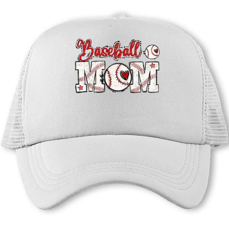 Baseball Mom Tee Mother's Day Mama Mother Holiday Trucker Cap