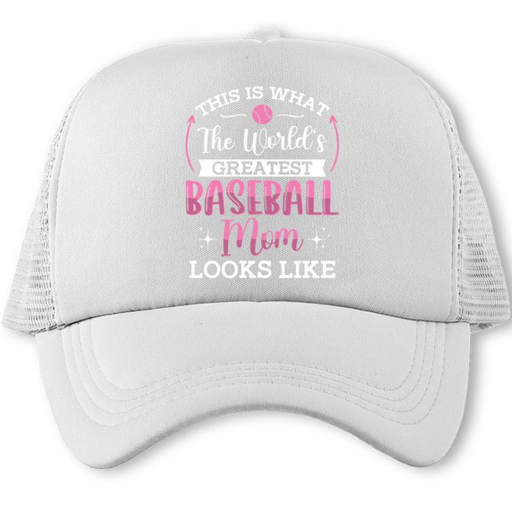 Baseball Mom -This Is What Basketball Mom Looks Like Trucker Cap